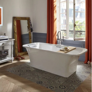 E6D034-00 Отдельно-стоящая ванна Elite, 180x85 см, белая (слив и ножки в комплекте) E6D034-00-3