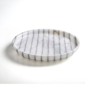 3SC RIGATO Лоток универсальный, настольный, цвет: натуральный ALABASTRO/хром . AL66