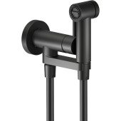 AV00600BM Комплект для гигиенического душа встроенный (смеситель + гигиеническая лейка + шланг) матовый черный AV00600BM