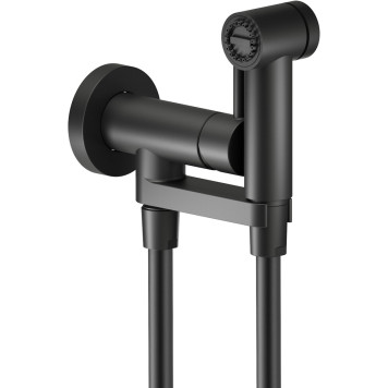 AV00600BM Комплект для гигиенического душа встроенный (смеситель + гигиеническая лейка + шланг) матовый черный AV00600BM