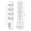 Fima Carlo Frattini Fimathermbox F2464 Внутренняя часть встраиваемого термостатического смесителя для душа, 4 источника