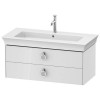 Duravit White Tulip Тумбочка подвесная 98.4x45.8х41см., раковина, 2 ящика с ручкой, цвет: белый высокоглянцевый