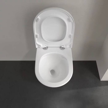Villeroy Boch Subway 3 Унитаз подвесной, безободковый, сиденье в комплекте SoftClosing, цвет: альпийский белый-5