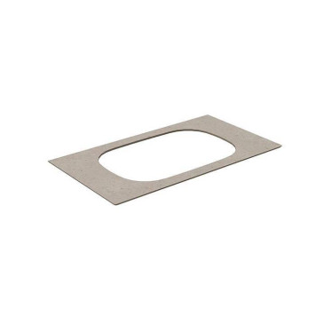 Kerama Marazzi Magica Столешница из керамогранита для встраиваемых раковин сверху Риккарди 90см, без отв., цвет: бежевый матовый. MA.2.0.SG540620R\90-1