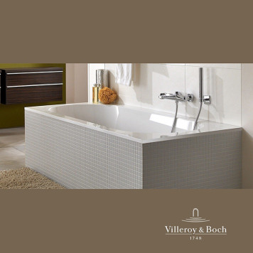 VilleroyBoch Oberon Ванна 170х75х45см., встраиваемая, слив, ножки, Quaryl, цвет: альпийский белый. UBQ170OBE2V-01-5