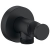 Duravit Shower Шланговое подсоединение с держателем ручного душа, цвет: черный матовый. UV0630009046