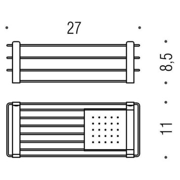 Colombo Angolari Полка 27x11см, цвет: PVD золото матовое-1
