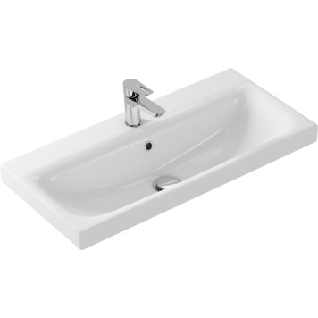 Умывальник Cersanit Moduo Slim 80, 800х385х170 мм, с отв. под смес., с отв. перел. UM-MOD80SL/1