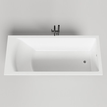 Salini Cascata KIT Встраиваемая ванна 170.6х75.1х60см., донный клапан amp;quot;Click-Clack amp;quot; белый, сифон, ножки, мат-л: S-Sense, цвет: белый глянцевый-2