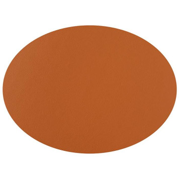 ADJ Плейсмат 47.5x35см., овальный, натуральная кожа, цвет: коньяк/бордо-2