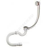 Сифон д/ванны труб полуавт 1 1/2 x40 гофр 40х40/50 Орио А-24089