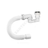 Сифон д/поддона плоск 1 1/2 x40 гофр 40х40/50 клик-клак Орио АР-82589