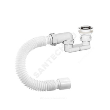 Сифон д/поддона плоск 1 1/2 x40 гофр 40х40/50 клик-клак Орио АР-82589