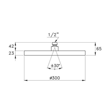 Stella Sirius Верхний душ 30 см, цвет: антрацит PVD. UN 03204 PV12, UN 03006 PV12-1