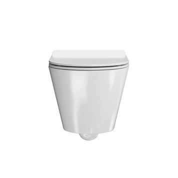 Kerama Marazzi PLAZA Modern Унитаз подвесной безободковый, система смыва RIM UP+, цвет: белый глянцевый. PLV.wc.02\WHT-5