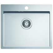 Alv 1124382 Quarto 10 Мойка F/S, 1 чаша, 1 мм, BRS, 3½ 550x480х190 мм+сифон 1130551, 600 мм 1124382