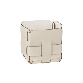 ADJ Корзинка Mini Bottega, 12x12xH13 см., цвет: панна котта/белый. 1013.16/10