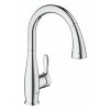 Смеситель для кухни GROHE Parkfield с выдвижным изливом и лейкой, хром - описание и характеристики (30215001)