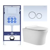 SET AQUATEK НИКА-015 4в1 (рама AQUATEK Standard INS-0000012+крепеж KKI-0000002+клавиша KDI-0000015+унитаз НИКА AQ2009-00 с тонким сиденьем soft-close) SET AQUATEK НИКА-015 4в1