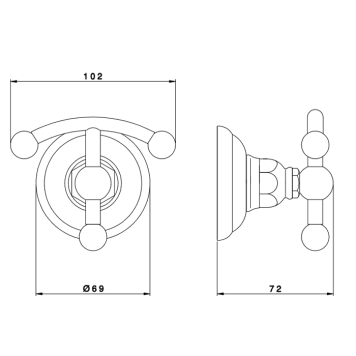 Nicolazzi Accessori Classica Крючок подвесной, цвет: хром-1