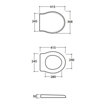 Globo Paestum Сиденье для унитаза, полиэстр, цвет: белый/хром-1