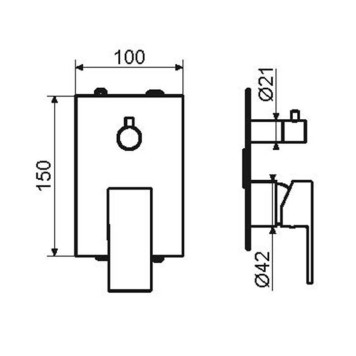 Plumberia Selection TAG Смеситель для душа, встраиваемый, на 2-3 выхода, цвет: черный матовый-1