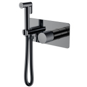 Boheme Stick Touch Гигиенический душ со смесителем и встраиваемой частью, цвет: shine gun metall 127-SGM.2