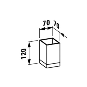 Laufen Kartell Стакан 7х7х12см., настольный, пластик, цвет: изумрудный зеленый. 3.8233.0.092.000.1-2