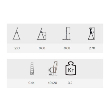 Стремянка Алюмет 3 ступени стальная двухсторонняя-1