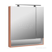 Roca ZRU9307842 THE GAP ORIGINAL зеркальный шкаф 800 мм, с LED-свет, розеткой, Терракота ZRU9307842