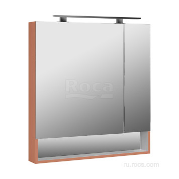 Roca ZRU9307842 THE GAP ORIGINAL зеркальный шкаф 800 мм, с LED-свет, розеткой, Терракота ZRU9307842
