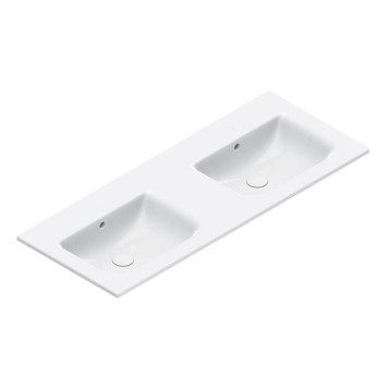Catalano Italy Раковина двойная 125х50см, без отв., цвет: белый глянцевый. 0721270001