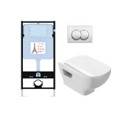 EDE103-00 Struktura, сиденье тонкое микролифт, панель для двойного смыва, хром (E36495-NF+E36496-CP+EDE102-00+E28931-WTE) EDE103-00