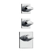 Bossini Apice Смеситель для душа встраиваемый, термостатический, 2 запорных вентиля, внешняя часть, цвет хром. Z035203.030