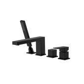 AQ1648MB ЛИБРА смеситель на борт ванны на 4 отв., матовый черный AQ1648MB