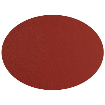 ADJ Плейсмат 47.5x35см., овальный, натуральная кожа, цвет: коньяк/бордо-3