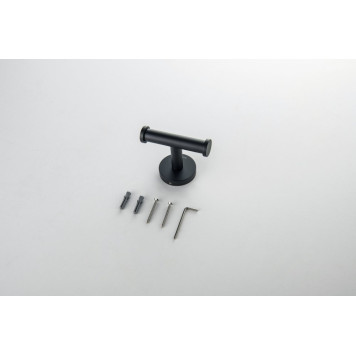 AQ4202MB ОБЕРОН крючок двойной, матовый черный AQ4202MB-1