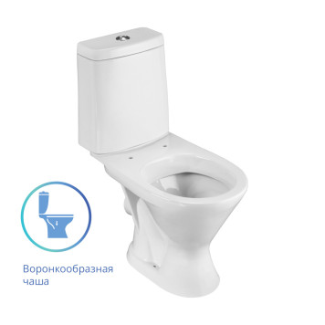 1P2103S0000BF Унитаз-компакт Грация белый, 2-х режимный, сидение полипропилен, гор вып 1.P210.3.S00.00B.F-4