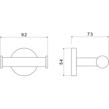 AQ4202CR ОБЕРОН крючок двойной AQ4202CR-2
