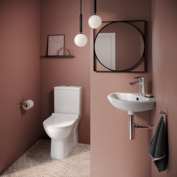 6716SL Friendly унитаз напольный, с тонким сиденьем с микролифтом, Serel 6716SL-2