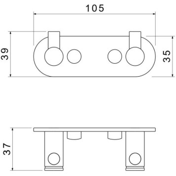 AQ4102CR ЕВРОПА крючок двойной AQ4102CR-1
