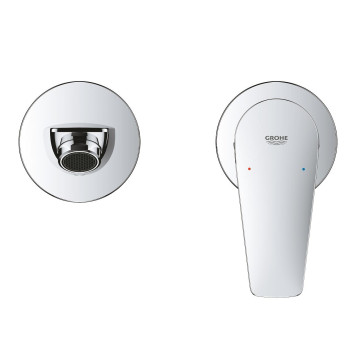 20474001 BauEdge 2020 Смеситель для раковины, на 2 отверстия, настенный монтаж, хром (замена 20474000) 20474001-2