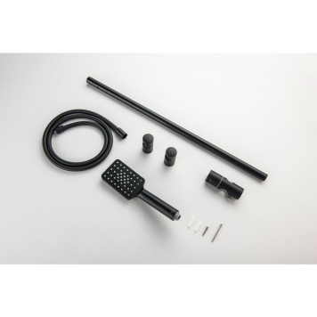 AQ2018MB ЛИРА душевой гарнитур 3jet 65 см, матовый черный AQ2018MB-1