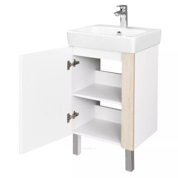 1A2578K0AHB20 Набор: 1A257801AHB20 Тумба-умывальник Кантри 50 Бел/Дуб Верона/ 1WH302184 Раковина НЕО-50 1A2578K0AHB20-4