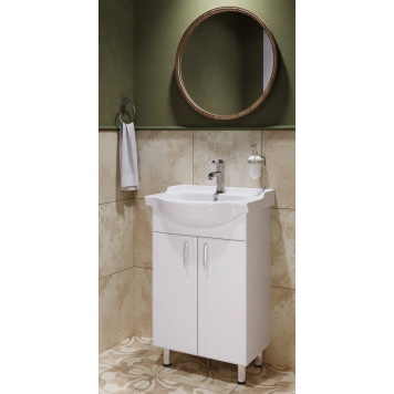 ИДЕАЛ Тумба напольная 520х820х330, бел (подходит умывальник мебельный Реал 56) IDLSACW56013F1-2