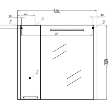 1A176702BR500 Зер-шкаф Брайтон 100 венге 1A176702BR500-2