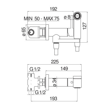 AV00600RCP Комплект для гигиенического душа встроенный (смеситель + гигиеническая лейка + шланг) красное золото AV00600RCP-1