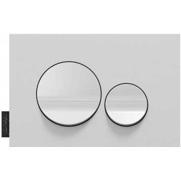 E20859-00-MWH Панель смыва круглый дизайн, мат белый и глянц белый E20859-00-MWH