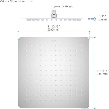 AQ2074CR квадратный верхний душ 3003002 мм AQ2074CR-7