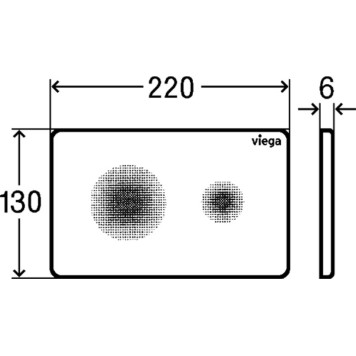 774356 Prevista Панель смыва Visign for style 25 бесконтактная ( 2-х реж смыв с функц Viega Hygiene+), пластик, цвет альпийский, модель 8615.1 774356-1